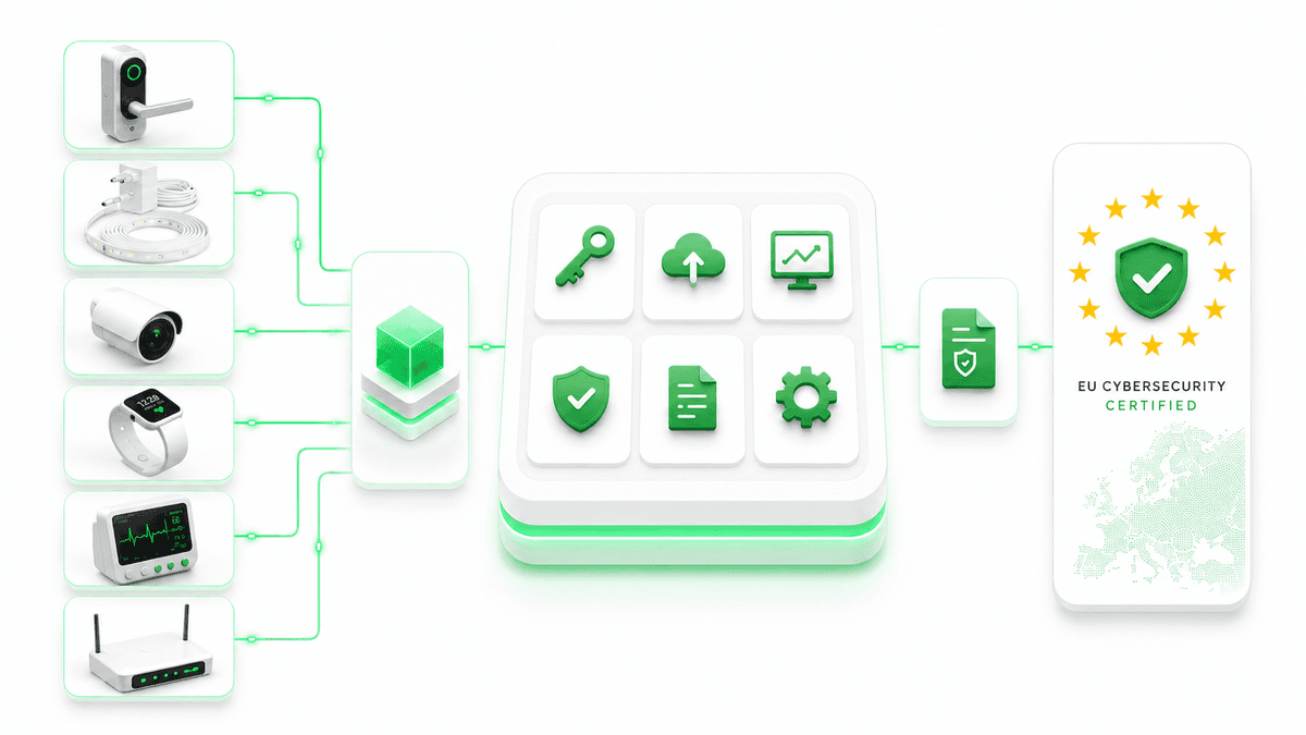 IoT devices connected through Platanor security platform to EU Cybersecurity certification